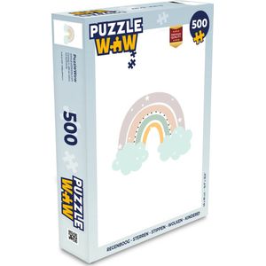 Puzzel Regenboog - Sterren - Stippen - Wolken - Kinderen - Legpuzzel - Puzzel 500 stukjes