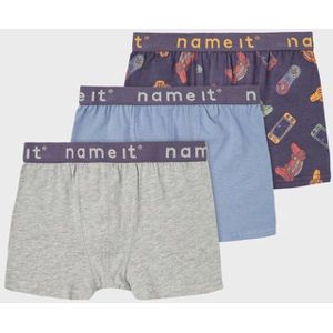 NAME IT NKMBOXER 3P STONEWASH GAME NOOS Jongens Onderbroek - Maat 134/140