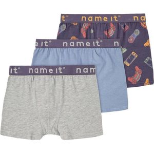 NAME IT NKMBOXER 3P STONEWASH GAME NOOS Jongens Onderbroek - Maat 134/140