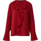 Blouse - Vrouwelijke Elegantie - Flounce Blouse - Vloeiende Crêpe