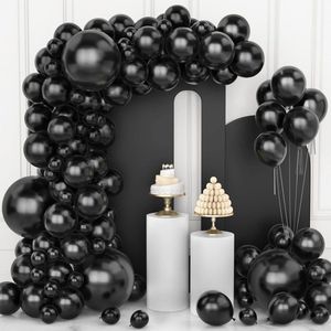 Zwarte Ballonnen Set - 106 Stuks voor Verjaardagsfeest, Bruiloft en Celebraties