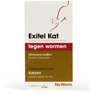 Exitel no worm Ontwormingsmiddel - kat 2 tabl