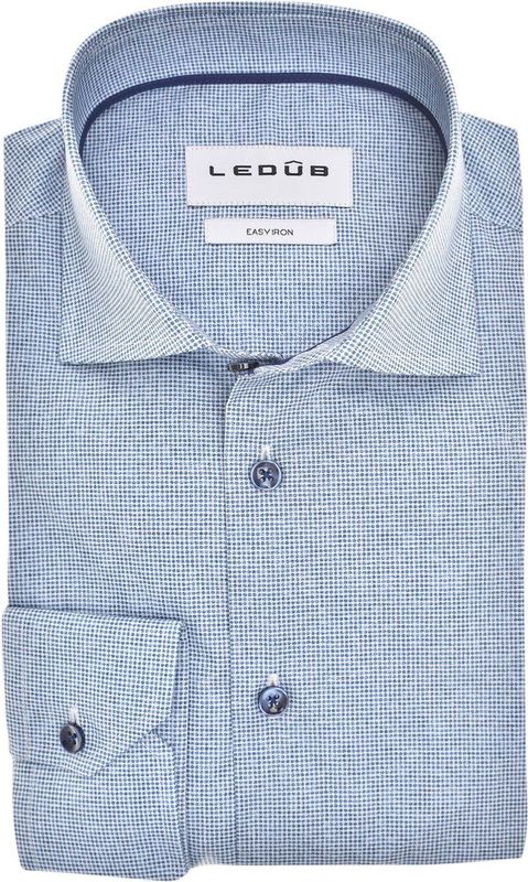 Ledub - Overhemd - Blauw - Geprint - Katoen