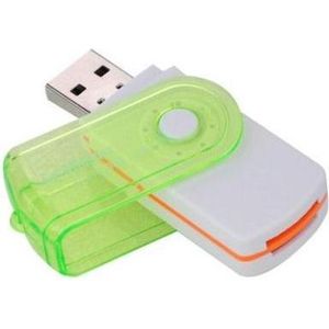 Multifunctionele USB Kaartlezer - 4 in 1 - Groen