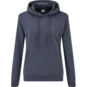 Fruit of the Loom Klassieke Dames Fit Sweatshirt Met Capuchon (Heide-Marine)