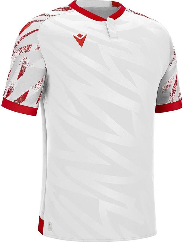 Macron Themis Eco Shirt Korte Mouw Heren - Wit / Rood | Maat: 3XL