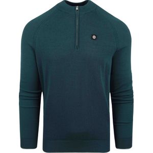 Blue Industry Half Zip Trui Donkergroen - Maat XXL - Heren - Schipperstrui
