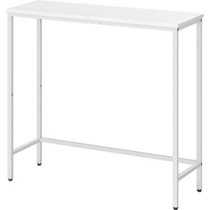 Bijzettafel smalle gang metalen frame displaytafel salontafel wit EWW75XG01