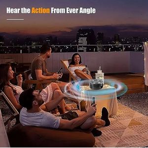 Mini Projector, 1080p HD Home Theater Video Projector, Portable Movie Projector with AUX USB Interfaces, for IOS Android Smartphones Tablets