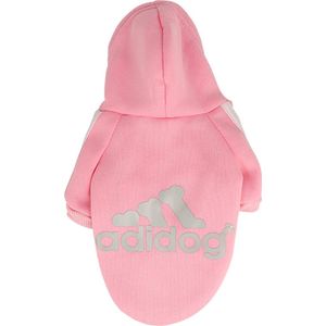 Adidog Hoodie - Hondentrui Maat XXL - Roze - Hondenkleding - Gewicht Hond 5 tot 7 KG