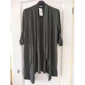 Dames vest Liv legergroen oprolmouwen Maat XL/XXL