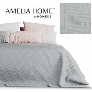 AmeliaHome - Ophelia - Sprei - Grijs - 170 x 210 cm - Dubbelzijdig - Ultrapolyester