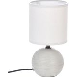 Atmosphera Timeo ballamp tafellamp Keramiek - Gestreept - Lichtgrijs - H 25 cm