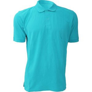 Russell Heren 100% Katoenen Korte Mouw Poloshirt (Turquoise)