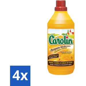 Carolin - Vloerreinigingsmiddel - Parketreiniger Met Lijnolie - 1 L - Voordeelverpakking - 4 stuks