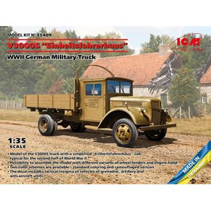 1:35 ICM 35409 V3000S Einheitsfahrerhaus - WWII German Military Truck Plastic Modelbouwpakket