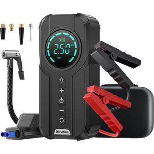 Fayb Jumpstarter - Jumpstarter voor auto - Starthulp - 4 in 1 - Met Luchtcompressor - Met Powerbank - Met Noodverlichting - Met Zaklamp - 1000A - 8400 MAH