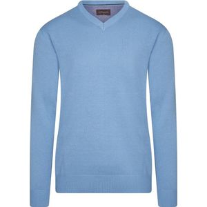 Cappuccino Italia - Heren Sweaters Pullover Sky - Blauw - Maat M