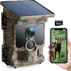Equivera Wildcamera voor Buiten - Wildcamera met Nachtzicht - WiFi - Hoge Resolutie - Waterdicht - Wild Camera - Premium