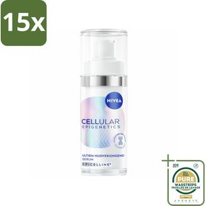 15 x NIVEA – Anti-Age Serum – Cellular Epigenetics – 30 ml - Grootverpakking - Anti-age Serum - Huidveroudering - Jeugdige Huid - Rimpels - Hyaluronzuur