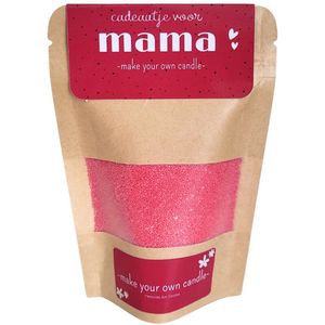 DIY Kaarsenpakket Roze/Rood voor Mama - Maak je Eigen Kaars of Waxinelichtjes - Moederdag Cadeau - Creatief Kado met Kaarszand en Lontjes in Kraftzak
