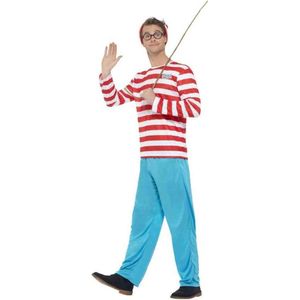 Waar is Wally kostuum met bril - carnavalskleding mannen maat S