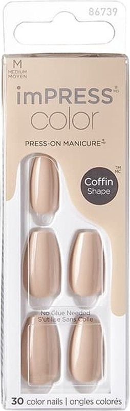imPRESS - Color Coffin - Kunstnagels - Latte - 30 Stuks