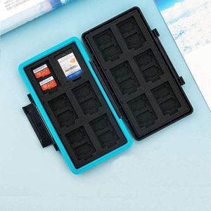 Waterbestendige Geheugenkaart Case voor 24 Micro SD SDXC SDHC - Switch Game NS-kaart - Opbergdoos