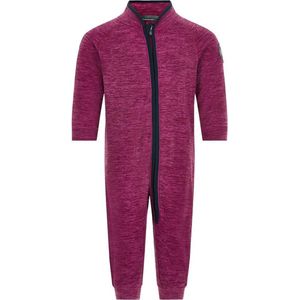 Color Kids - Fleece overall voor baby's - Melange - Donkerrood - maat 80cm