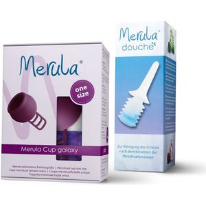 Merula menstruatie cup incl Merula douche - galaxy paars