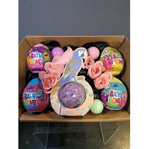 bruisballen met verassing binnenin - geschenk voor kinderen - geschenk set - verjaardag -bruisballen voor bad