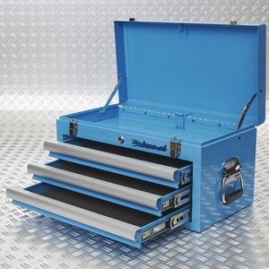 Datona® Gereedschapskist met drie lades - Blauw