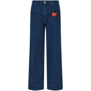 Like Flo - Fabiana Flo girls wide leg denim - Raw denim - Maat 104