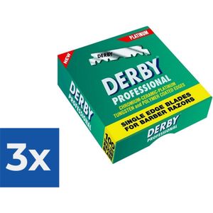 Derby Professional Single Blades - Scheermesjes - 100 stuks - Voordeelverpakking 3 stuks