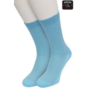 Bonnie Doon Set Katoenen Glitter Sokken Dames Licht Blauw maat 36/42 - Set met 2 paar Sokken - Glitter Subtiel - Katoen met zachte Lurex - Zachte Sokken - Gladde Naden - Perfecte Pasform - 2 pack - Multipack - Aged Copper - OL05113802.114