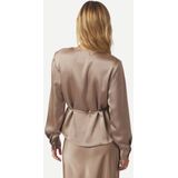Neo Noir Dames blouse beige (Maat: 34) - Effen - Halslijn: V-hals,