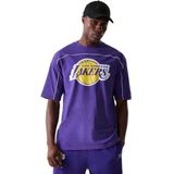 New Era - NBA Piping Oversized - T-shirt - Paars - Los Angeles Lakers