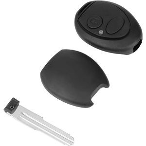 Remote Key Shell - 2 Knoppen - Auto Afstandsbediening Sleutelhoes - Zwart - Past Ontdekking 2 .