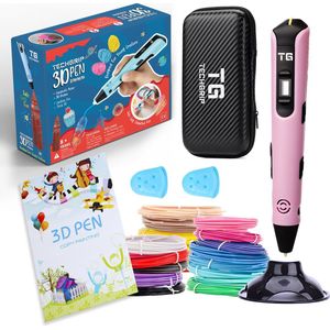 TG Techgrip - 3D Pen Starterspakket XXL - Roze - 3D Pen inclusief 10 Kleuren PLA Filament