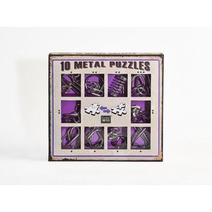 10 Metalen Puzzels Paarse Editie (10 stuks, breinbrekers)