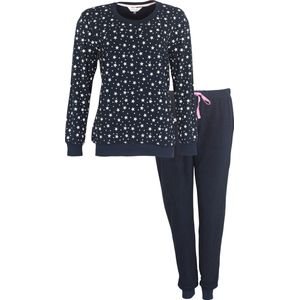 Tenderness Dames Pyjama - Badstof - Sterren - Blauw - Maat XL