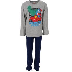 Avengers Pyjama - Maat 122/128 - Katoen - Grijs - Jongens