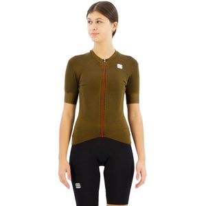 Sportful Monocrom Korte Mouw Wielertrui Groen S Vrouw