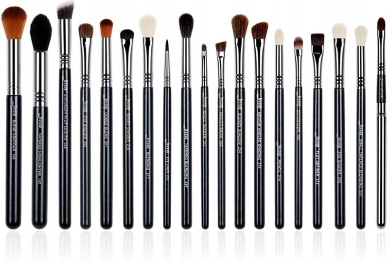 Jessup - T131 - Make-up Kwastenset - Zwart/Zilver - 19 Stuks