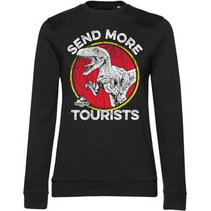Jurassic Park - Send More Tourists Girly Damen Sweatshirt Sweatshirt Black-2XL