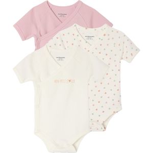 Rompertjes - Set van 3 - Gestreept en Effen - 100% Biologisch Katoen