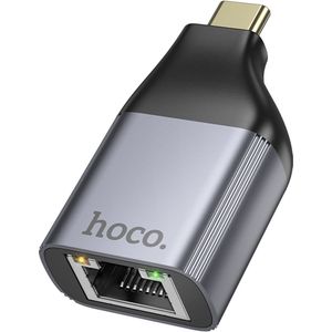 Hoco - USB C naar Ethernet RJ45 Adapter - 100 Mbps - Ethernet Adapter USB C