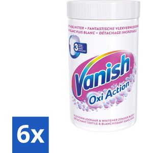 6 x Vanish Oxi Action - Vlekkenverwijderaar Poeder - Zonder Bleek - Witte Was - 1.5 Kg - Vlekkenverwijderaar - Waspoeder - Witte Was - Wasmiddel - Vlekken Verwijderen