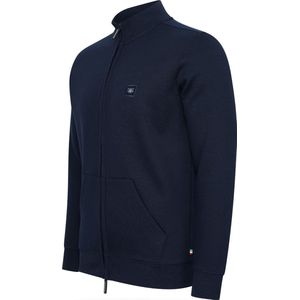 Cappuccino Italia - Heren Sweaters Fleece Zip Jack - Blauw - Maat L