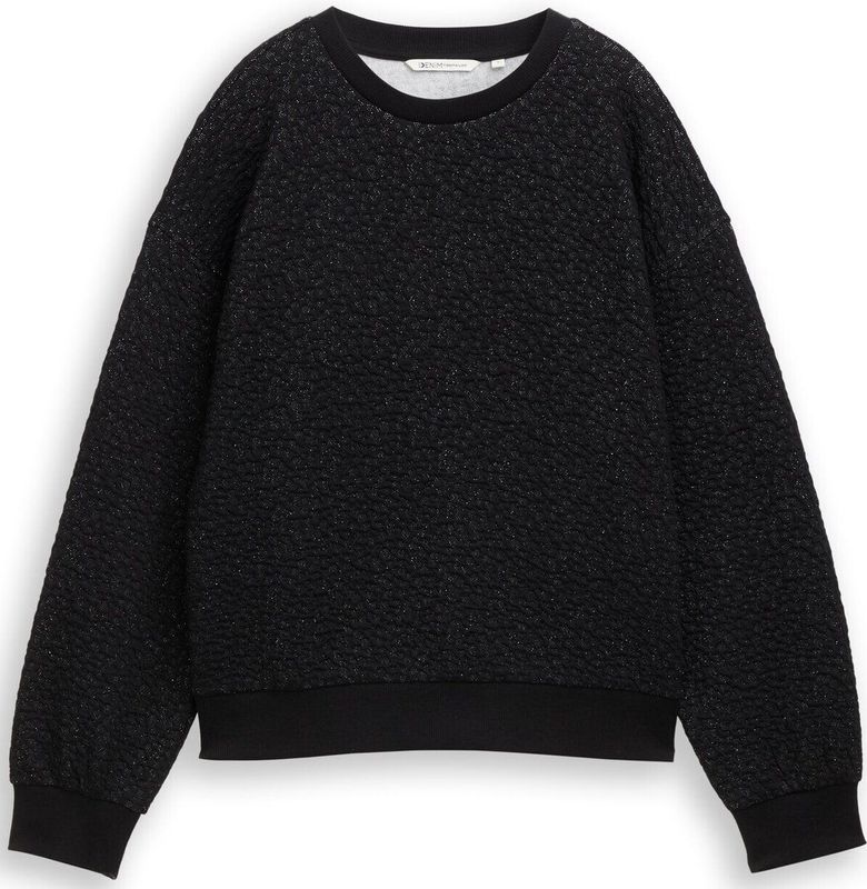 Tom Tailor Denim Sweatshirt met glitter-effect